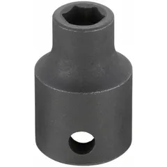 This 3/8" drive impact socket features an 8 mm metric, 6-point standard profile with a manganese phosphate finish. Designed for use with impact tools, it is suited for tightening and loosening fasteners in applications such as automotive repair and industrial assembly where high torque is applied.