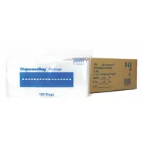 Single-zip reclosable poly bag measuring 4 inches wide by 8 inches long, 2 mil thickness. Supplied in a box of 1000 bags without hang holes. Suitable for packaging, storing, and organizing small parts and components in industrial and warehouse settings
