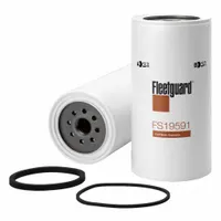 Spin-on fuel/water separator for diesel fuel systems. Outside diameter 4 3/8 in, overall length 14 1/2 in. Removes water and contaminants to protect injectors and engine components in heavy-duty truck applications
