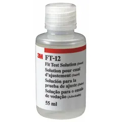 Replacement fluid for 3M qualitative respirator fit test apparatus. Contains 55 mL of saccharin solution for use with the FT-10 and FT-20 systems. Used to verify respirator seal integrity during fit testing.