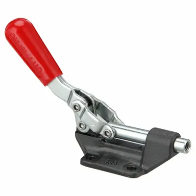 DE-STA-CO Straight Line Clamp: Flange Base Mounting, Std Horizontal Handle, 1.28 in Arm Lg - Standard Straight-Line Toggle Clamps