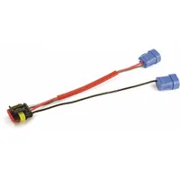 Automotive pigtail with 4 wires, 9-inch length, and 3 connectors. Features a female PL-3 connector type and 16 AWG wire sizes. Used for connecting stop, turn, and tail lights on trailers and heavy-duty vehicles