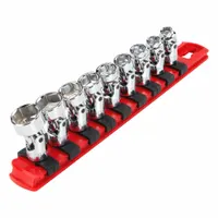 TEKTON Socket Set: Metric, 9 Pieces, (9) 6-Point, 1/4 in Drive Size, 6 mm to 14 mm Socket Size Range (MPN SHD90110)