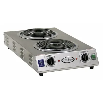 CADCO Hot Plate: 2 Elements, Tubular, 8 in Heating Element Dia, 10,236 BtuH Heating Capacity - Electric Hot Plates
