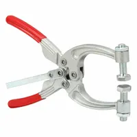 DE-STA-CO Squeeze Action Clamp: Two-Way Trigger, 2 Spindles, Steel, 10 lbf Holding Capacity - Min (MPN 462-2)