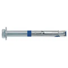 Removable hex-head sleeve anchors for fastening fixtures, brackets, and equipment to concrete, brick, or block. Stainless steel construction resists corrosion. 1/4 in diameter, #10-24 thread size, 100-pack.