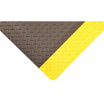 NOTRAX Antifatigue Runner: Diamond Plate, 2 ft x 16 ft, 9/16 in Thick - Wear-Resistant Antifatigue Mats