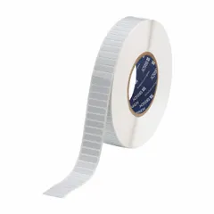 This precut label roll measures 1 13/64 in x 1/4 in and is made of white gloss polyimide. It is designed for use with the A8500 printer series. Polyimide labels offer resistance to heat and chemicals, making them suitable for industrial identification applications such as circuit board labeling and asset tracking.