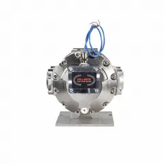 This FILL-RITE oval gear flowmeter is a custody transfer rated inline displacement meter with a 2 in BSPP connection. It provides +/-0.5% accuracy and a standard frequency pulse output, operating at a maximum voltage of 24V DC. Designed for precise measurement of low-to-medium viscosity liquids in industrial fluid handling systems.