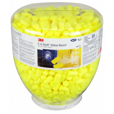 3M Ear Plug Dispenser Refill: Dispenser Refill, Bullet, 33 dB NRR, Uncorded - Earplug Dispenser Refills