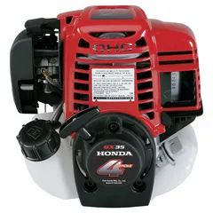The HONDA GX35NT-ST3 is a 1 hp gasoline engine from the GX35 Series, delivering 1.2 lb-ft gross torque. It features a recoil start, keyed shaft configuration, and includes a muffler. This engine is suitable for powering pressure washers, generators, and other outdoor power equipment requiring a compact, portable power source.