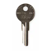 Key Blank: Compatible with Hudson Locks, Key ID # Y12, 5 Pins, Brass, Nickel Plated (MPN O1122A-Y12)