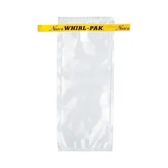 Sterile sampling bag with 4 fl oz (118 mL) capacity and 2.25 mil thickness. Clear construction allows visual inspection of contents. Meets EPA standards for environmental and laboratory sample collection and transport.