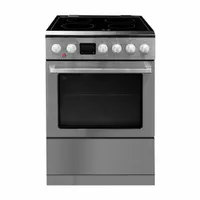 Electric oven range with 4 burners, designed for ADA-compliant installations. Suitable for commercial or institutional kitchens requiring accessible cooking equipment