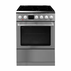 Electric oven range with 4 burners, designed for ADA-compliant installations. Suitable for commercial or institutional kitchens requiring accessible cooking equipment.