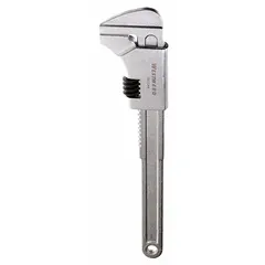 This monkey wrench features a smooth jaw and I-Beam handle for strength with reduced weight. The 14 3/4 in overall length and 3 7/32 in jaw capacity suit turning pipes, fittings, and round objects in plumbing, mechanical, and industrial maintenance applications.