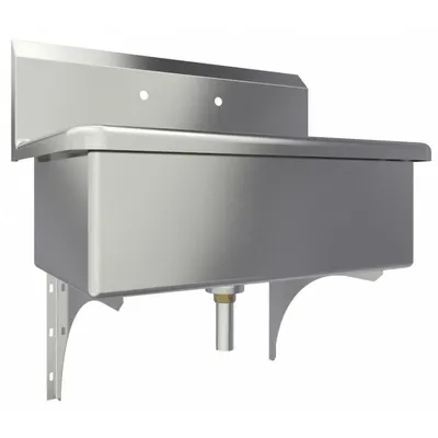 SANI-LAV Scrub Sink: 1 Stations, 10 1/2 in Bowl Dp, 28 in Bowl Lg, 16 1/2 in Bowl Wd - One-Station Wall-Mounted Hand Sinks without Faucets