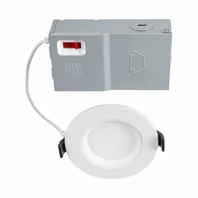 KEYSTONE TECHNOLOGIES Light Fixture: 3 in Dia, 530 lm, 2700K/3000K/3500K/4000K/5000K - Low-Profile Canless Downlights