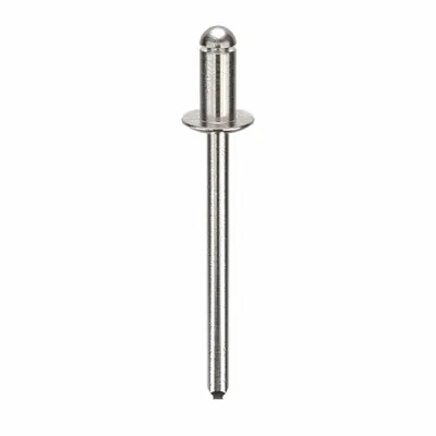 OEM Blind Rivet,1 3/5" L,0.156" dia,PK500: Inch, 1 19/32 in Overall Lg, 19/64 in Body Lg - Domed-Head Blind Rivets