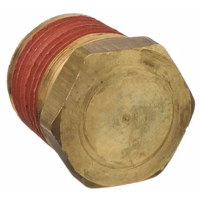 PARKER Plug: Hex Drive Cored Plug, 1/8 in, NPT Threaded, 1,000 psi, 9/16 in Lg - Threaded High-Pressure Pipe Fittings with Sealant