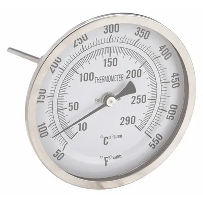 OEM Dial Thermometer: 50°F to 550°F /10°C to 290°C - Adjustable-Angle Thread-Mount Dial Thermometers