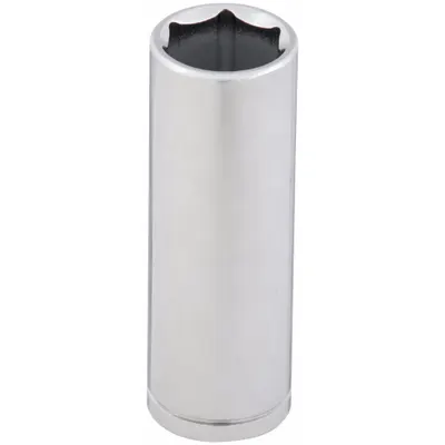 WESTWARD Socket: Metric, 1/2 in Drive Size, 9 mm Socket Size, 6-Point, Deep, Chrome - 1/2" Drive Hand Sockets
