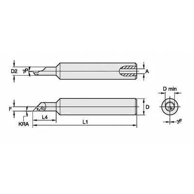 WIDIA Indexable Boring Bar: GTPI37562590647R (MPN 2828184) - Indexable Boring Bars