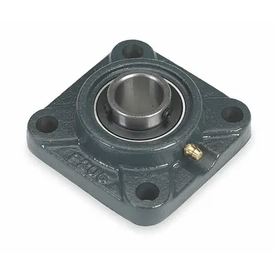 DAYTON 4 Bolt Flange Bearing: Radial Ball, 2 in Bore, Cast Iron, Set Screws - General Purpose Flange-Mount Ball Bearings