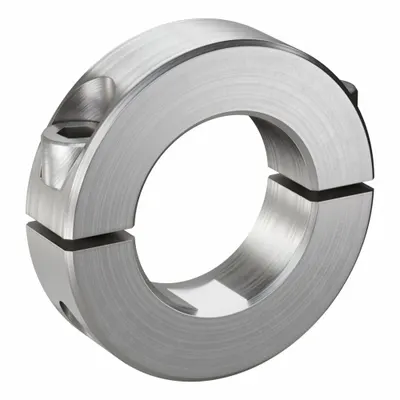 RULAND MANUFACTURING Shaft Collar: 2-Piece, Inch, Round, Clamp-On, 1 1/16 in Bore Dia - Stainless Steel Shaft Collars