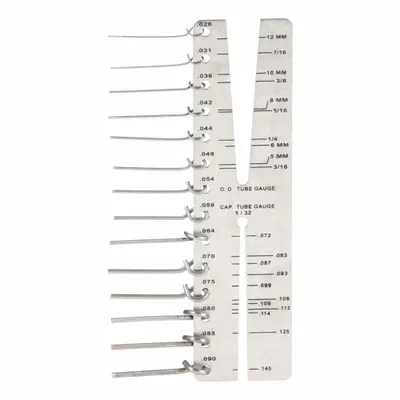 JB INDUSTRIES Sizing Gauge: 1 in Lg (MPN A10971) - Refrigeration Capillary Tube Sizing & Filing Tools