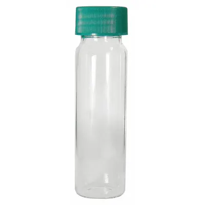 QORPAK Vial: 20 mL, Includes Closure, Thermoset, 27.25 mm Body Dia, Square, Colorless - Glass Sample Vials