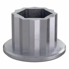 Aluminum box end spanner cap designed for use with spanner screws. Fits a 13 mm box end diameter and has a 10 mm wrench size. Used to cover and protect fastener spanners in hygienic applications, preventing contamination and damage.
