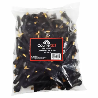 COUNTERACT Valve Stems: TPMS Tire Valve, Snap-In, 180° Valve Stem Angle, Straight - Tire Valve Stems