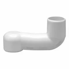 PVC trap and pipe covering for sink applications. White finish. Nominal pipe size 2 1/4 in, nominal wall 7 1/2 in. Used to cover and protect sink drain pipes in kitchens and restrooms.