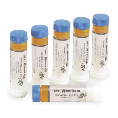 ROBINAIR Universal Dye Cartridge: A/C Dye Refill, 6 Pieces - A/C Dye Refills