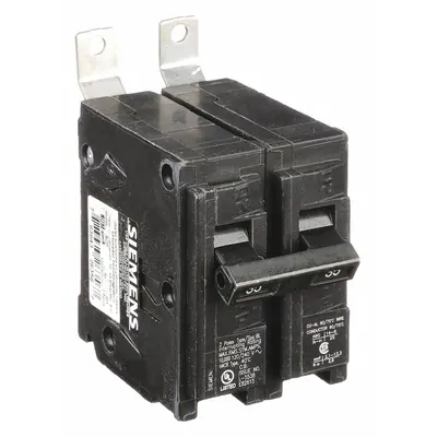 SIEMENS Miniature Circuit Breaker: 35 A Amps, 120/240V AC, 2 Poles - B Series, Bolt-On Siemens Miniature Circuit Breakers