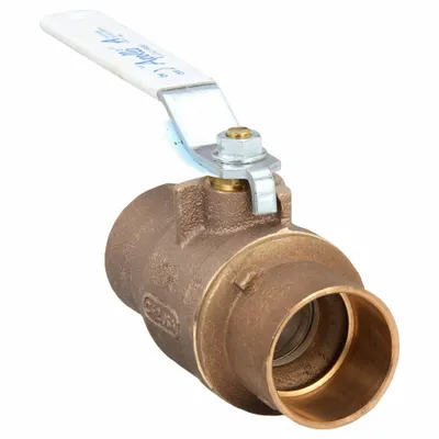 APOLLO Manual Two-Way Ball Valve: 2 in Size, Bronze, Straight, Sweat x Sweat - Bronze Ball Valves