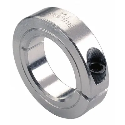 RULAND MANUFACTURING Shaft Collar: 1-Piece, Metric, Round, Clamp-On, 17 mm Bore Dia - Aluminum Shaft Collars
