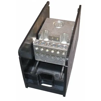 MERSEN Power Distribution Block: Open, Lug, Lug - Open Blocks with Lugs