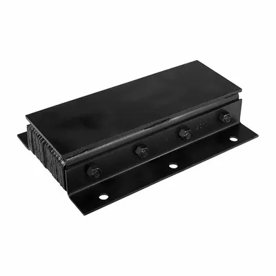 IDEAL WAREHOUSE INNOVATIONS Dock Bumper: Rectangular, 11 in x 20 in x 4 in Bumper, Laminated Rubber - Steel-Face Dock Bumpers