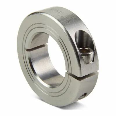 RULAND MANUFACTURING Shaft Collar: 1-Piece, Metric with Inch Bore, Round, Clamp-On - Stainless Steel Shaft Collars