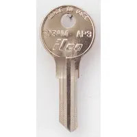 Key Blank: Compatible with Chicago Locks, Key ID # AP3, 6 Pins, Brass (MPN 103AM-AP3)