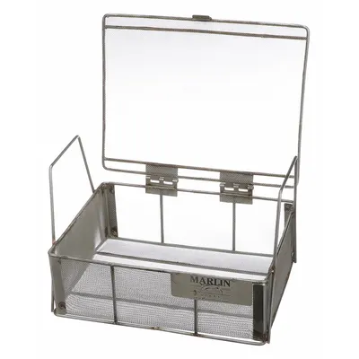 MARLIN STEEL WIRE PRODUCTS Parts Washer Basket: Rectangular, Stainless Steel, Silver - Rectangular Parts Washer Baskets