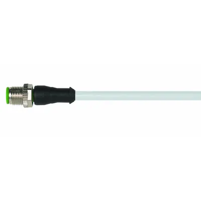 MURRELEKTRONIK Cordset: M12 Male Straight X Bare Wire, 5 Pins, Gray, PUR, 0.6 m Cable Lg - Single-Ended Cordsets with PUR Jacket for Twisting Applications