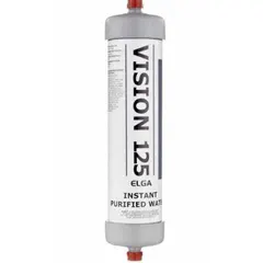 The ELGA VC125 is a consumable replacement component designed for use with ELGA Tap Water purification systems. It is intended for periodic replacement to maintain water quality and system performance in laboratory or industrial water purification applications.