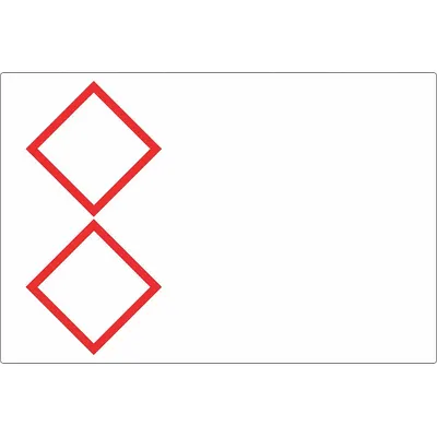 VNM SIGNMAKER Pre-Cut Label Stock Roll: No Legend, Diamond, 6 in x 4 in, 4 in x 130 ft - VnM Signmaker GHS CLP 2-Diamond Chemical Precut Label Rolls