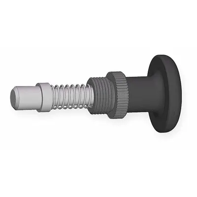INNOVATIVE COMPONENTS Weld Mount Retractable Spring Plunger: Pull Knob, 0.5 in Plunger Wd - Nonlocking Pull-Knob Weld-Mount Indexing Plungers