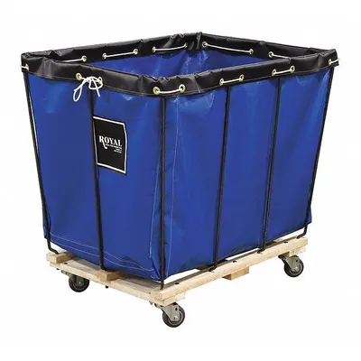 ROYAL BASKET TRUCKS Basket Truck: 10 cu ft, 600 lb, 34 in L x 22 in W x 23 in H, Blue - Basket Trucks with Removable Mildew-Resistant Vinyl Liner