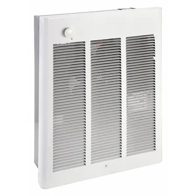 QMARK Recessed Electric Wall-Mount Heater: 3600 W/4800 W, 208/240V AC, Single Phase - Large Recessed Electric Wall Heaters