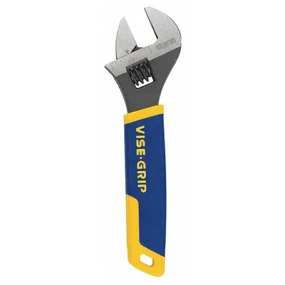 IRWIN Adjustable Wrench: Alloy Steel, Chrome, 6 in Overall Lg, 1 in Jaw Capacity - General Purpose Adjustable Wrenches